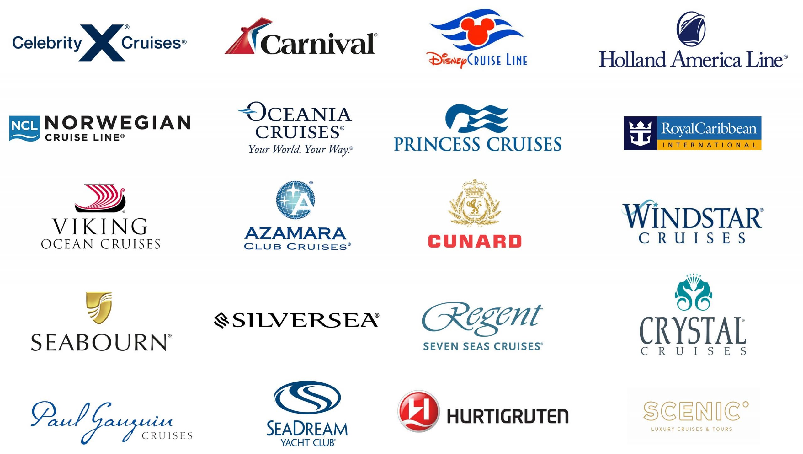 names of ocean cruise lines